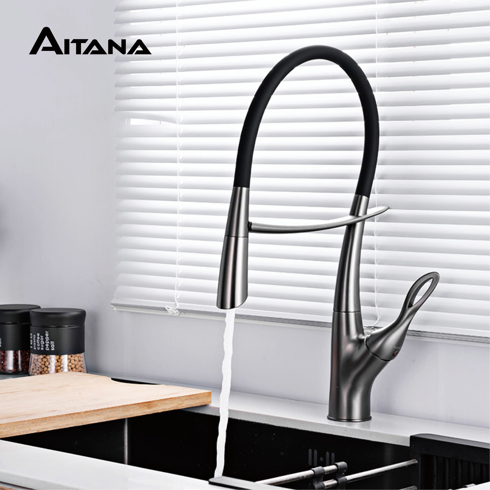 Kitchen Gadgets Luxury - Modern luxury black brass kitchen faucet