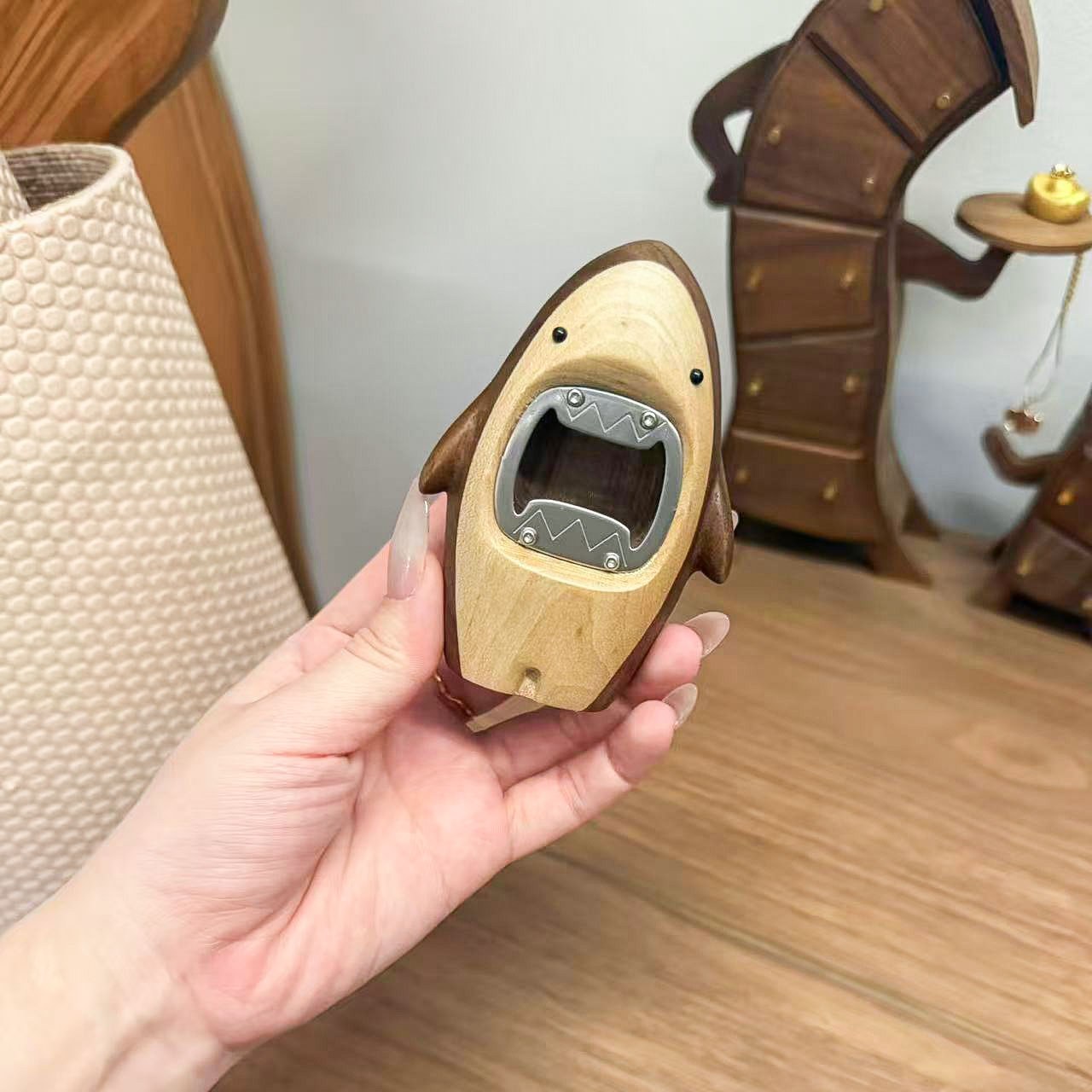 Creative Wooden Shark Bottle O - Kitchen Gadgets Men recension och pris