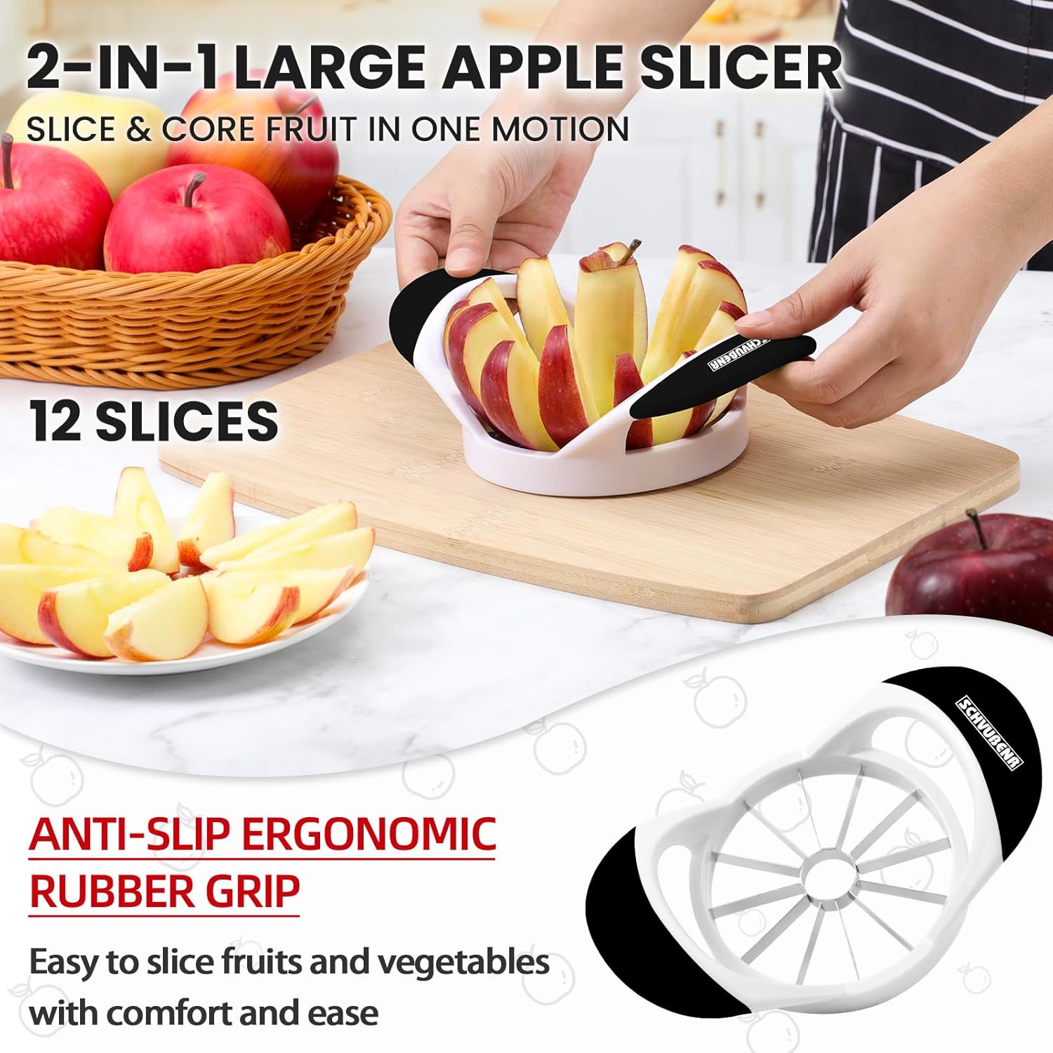12-Blade Apple Slicer and Core - Apple Corer Slicer recension och pris