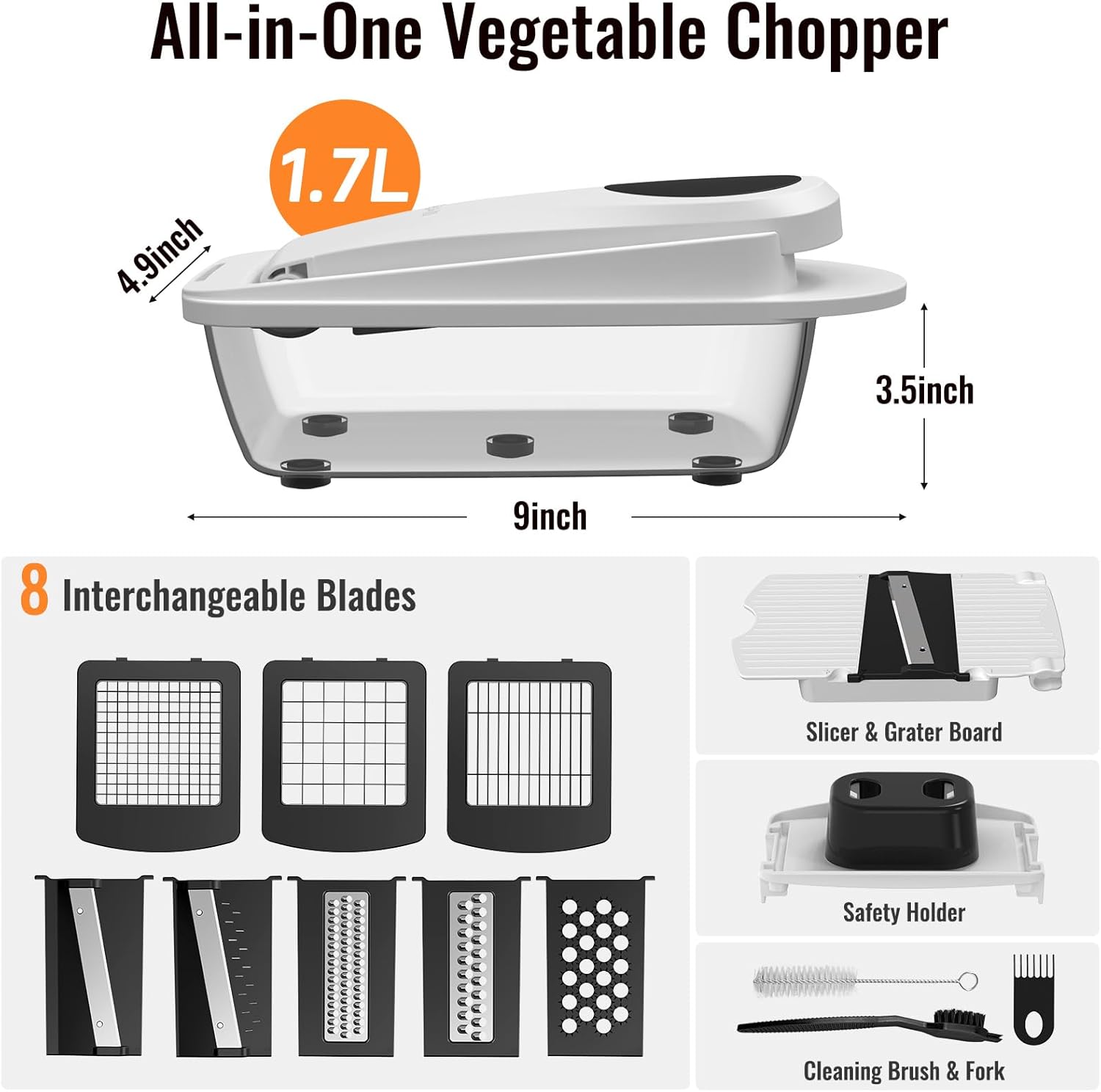 8 Blade All-in-1 Vegetable Cho - Kitchen Gadgets Vegetable Cutter recension och pris