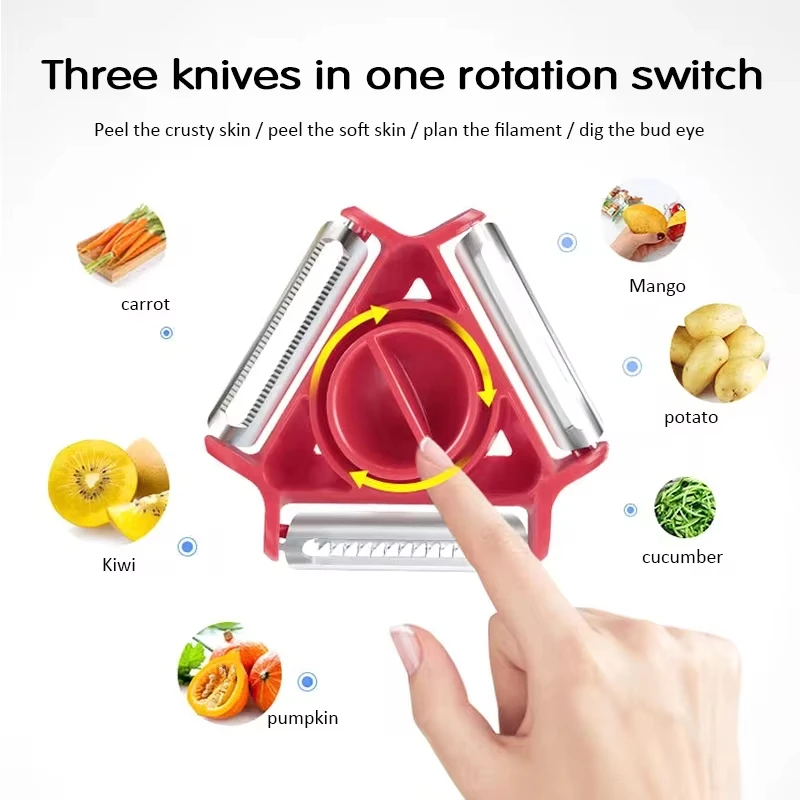 1PC Trio Peeler Set Vegetable  - Kitchen Gadgets Vegetable Cutter recension och pris