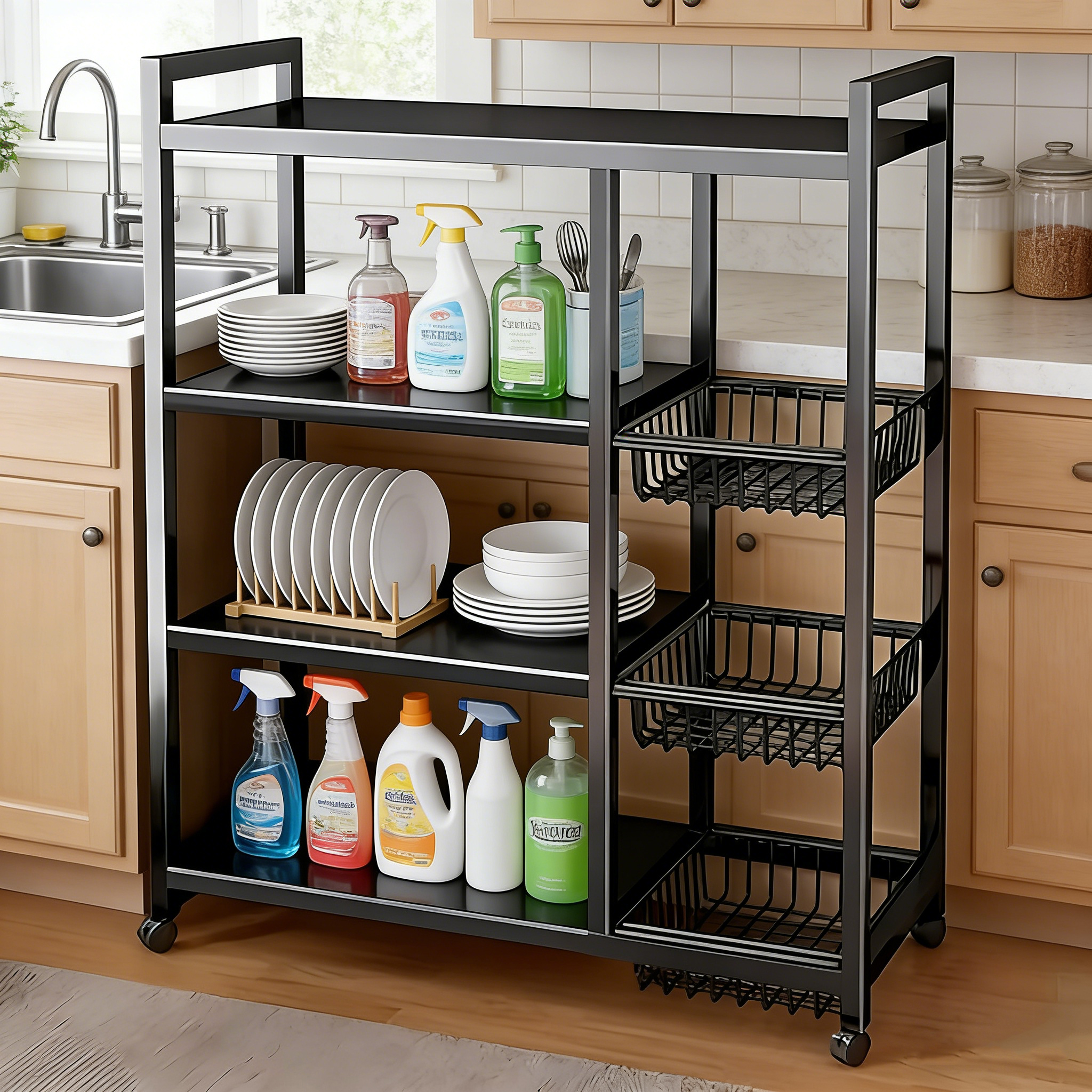1pc portable storage rack, adj - Kitchen Gadgets Gift recension och pris
