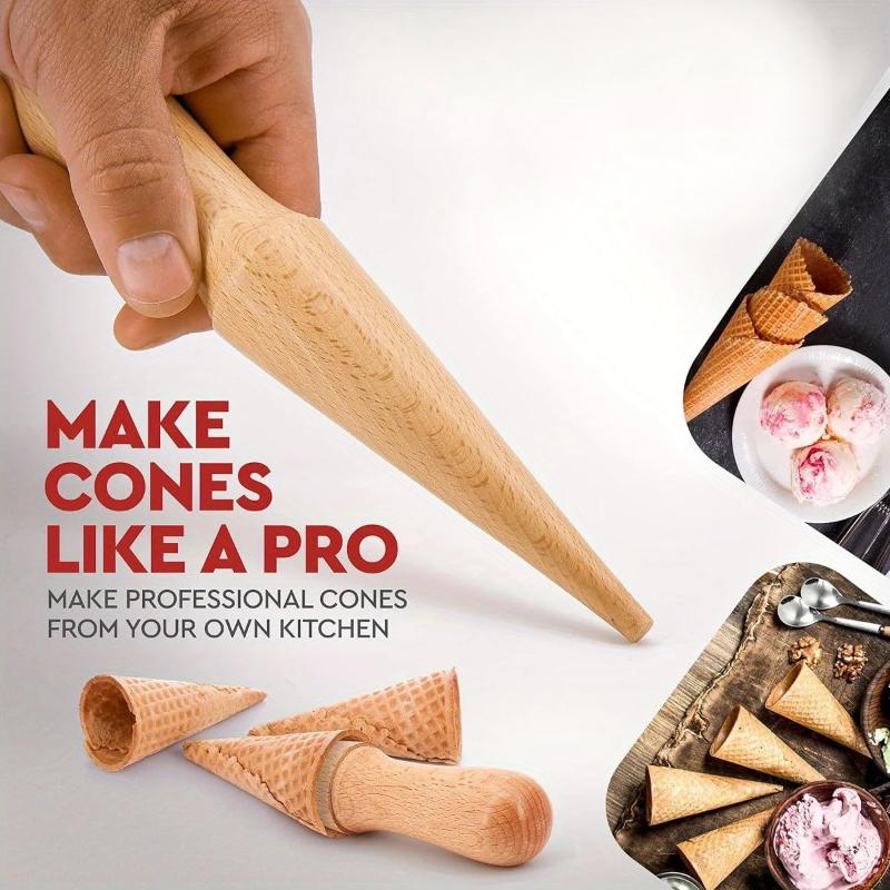 Popular 1pc, Wooden Ice Cream  - Kitchen Gadgets Popular recension och pris