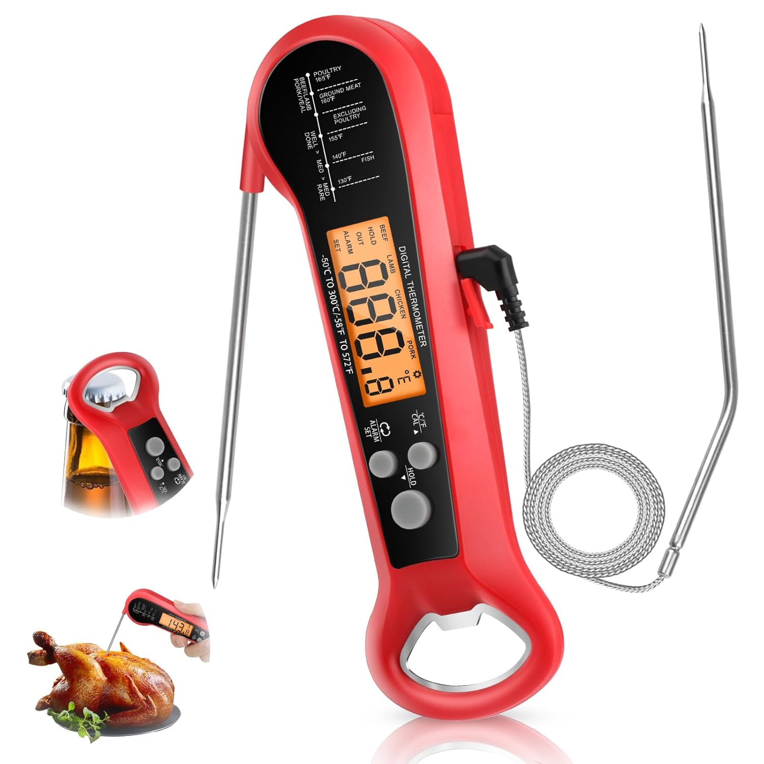 Long Cable Professional Meat T - Instant Read Thermometer recension och pris