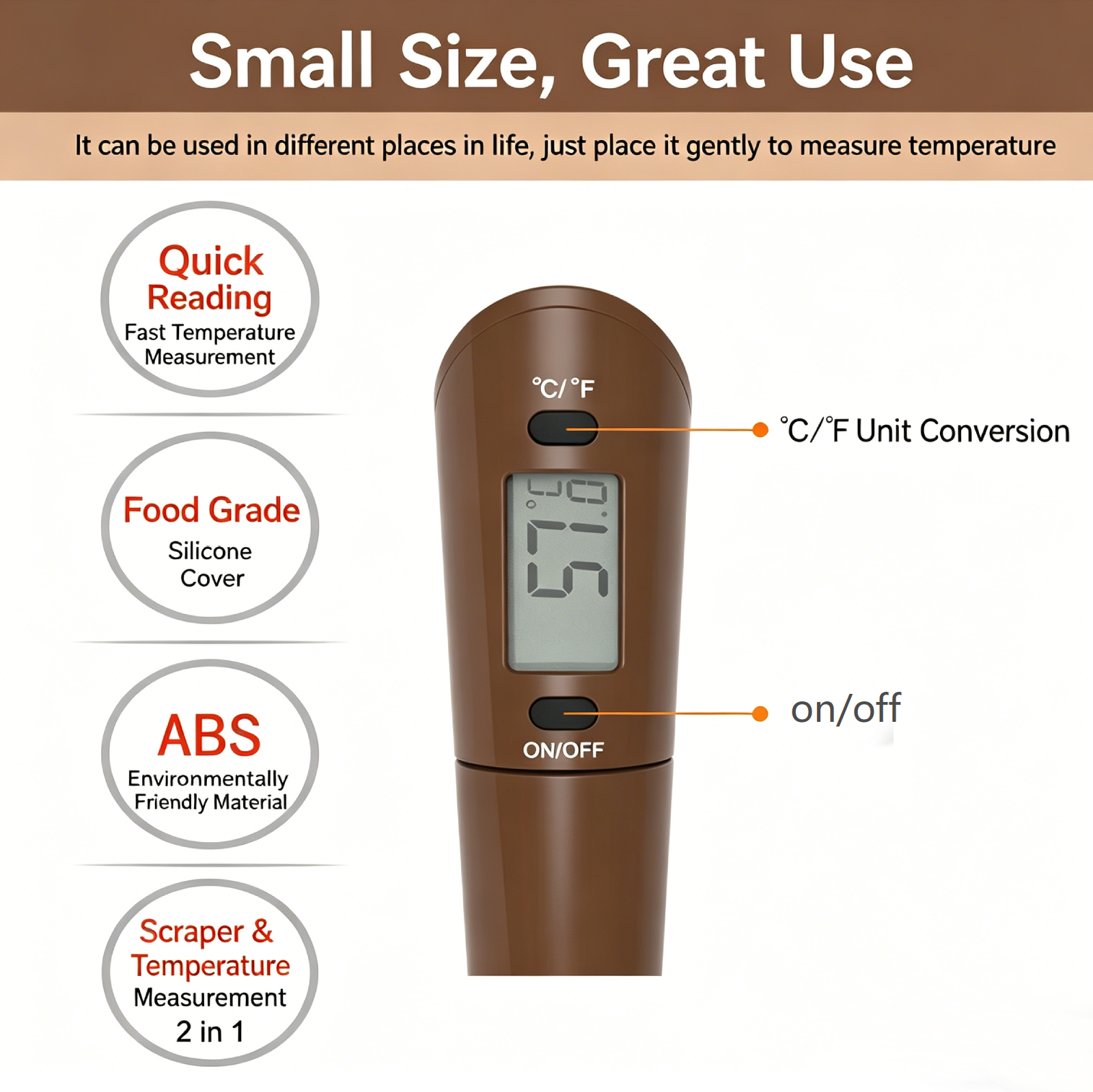 2-in-1 Spatula Thermometer, In - Instant Read Thermometer recension och pris